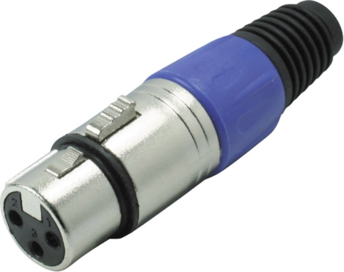 S-Impuls XLR 3-pins connector (v) / plastic trekontlasting - grijs/blauw