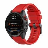 By Qubix Qubix - Geschikt voor Garmin bandje - 22mm Quickfit - Siliconen sportbandje - Rood - Geschikt voor Garmin Approach S60 & S62 / Instinct / Instinct 2 (Solar)