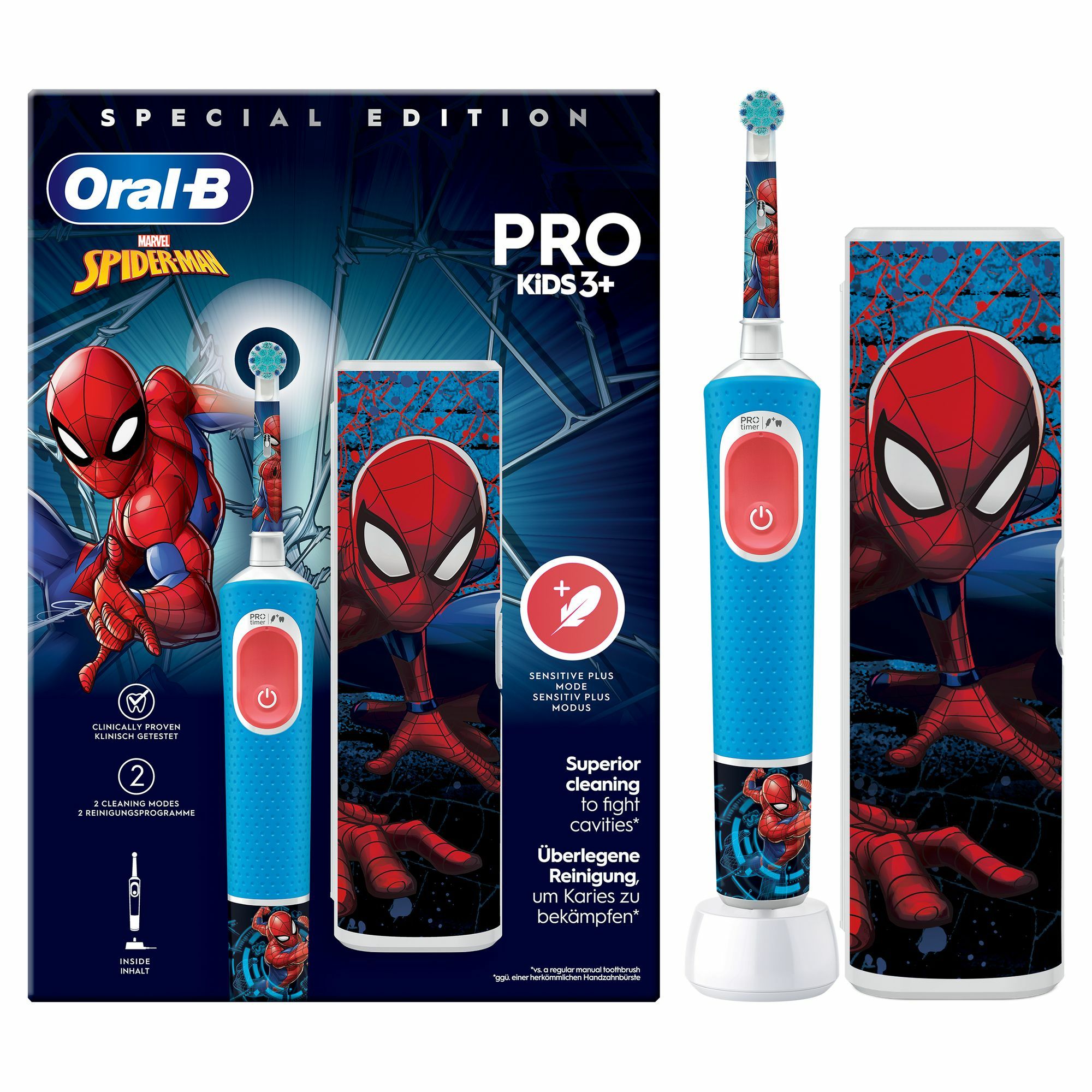 Oral-B Pro Kids Spiderman Elektrische Tandenborstel - Voor Kinderen Vanaf 3 Jaar