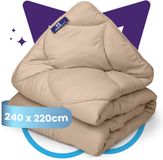 Slaapspeciaal Candas Import Export Slaapspeciaal Eazydekbed Essential Taupe - Wasbaar Dekbed - 240x220 cm