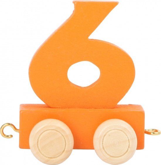 Small foot company treinkarretje nummer 6 oranje