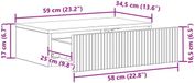 vidaXL Wandgemonteerde Zijtafel 59 x 34,5 x 17 cm Bewerkt hout