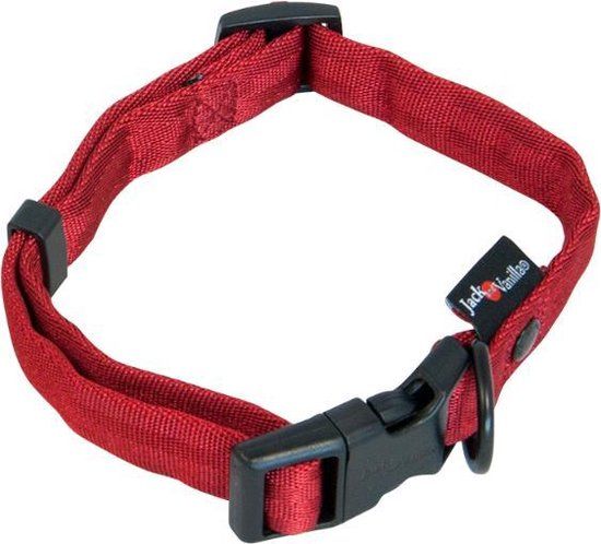 Jack And Vanilla Comfort Tube Nylon Hondenhalsband - Rood - L
