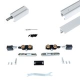 Argenta Xperta set 6m rail - Wit - wand z. vloerpl. - Enkele deur - Deurdikte 50-55mm - inbouw manual fix