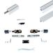 Argenta Xperta set 6m rail - Wit - wand z. vloerpl. - Enkele deur - Deurdikte 50-55mm - inbouw manual fix