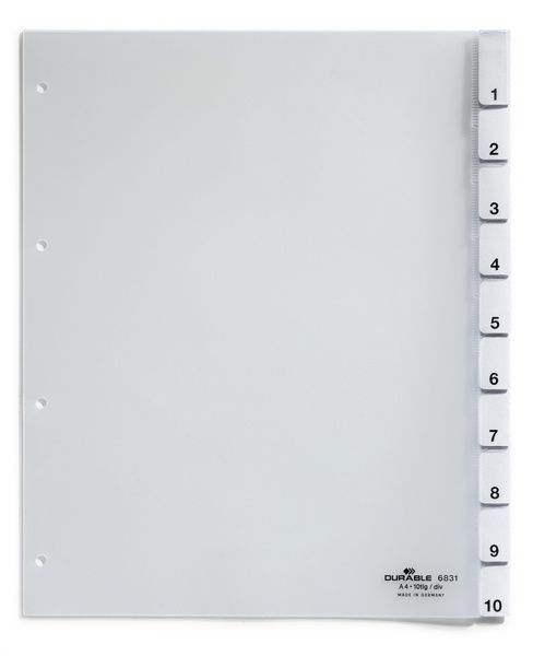 Durable 6831-19 Indextabs Transparant 29,70 cm