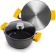 Ibili Evolution Braadpan Gietaluminium Glas Zwart 24 cm