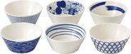 Royal Doulton Pacific - Petits bols pour snacks - Bols - Porcelaine - Blanc / Bleu - ⌀ 11 cm - 6 Pièces