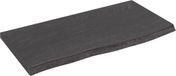 vidaXL Wastafelblad 60x30x2 cm behandeld massief eikenhout donkerbruin