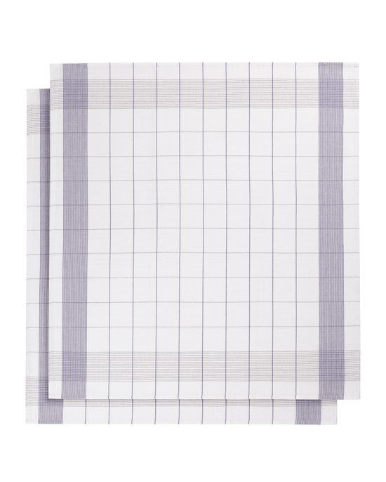 De Witte Lietaer MIXTE - Keukenhanddoek - 65x65cm - set van 2 stuks - white/lavender