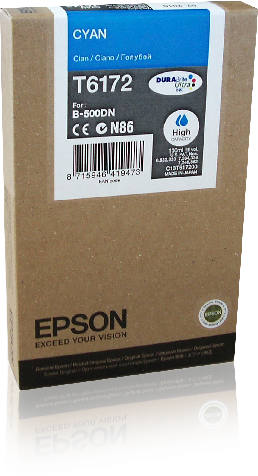 Epson T6172 - Inktcartridge - Cyaan - 100 ml