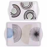 Venice Lido Melamine Trays, Set of 2