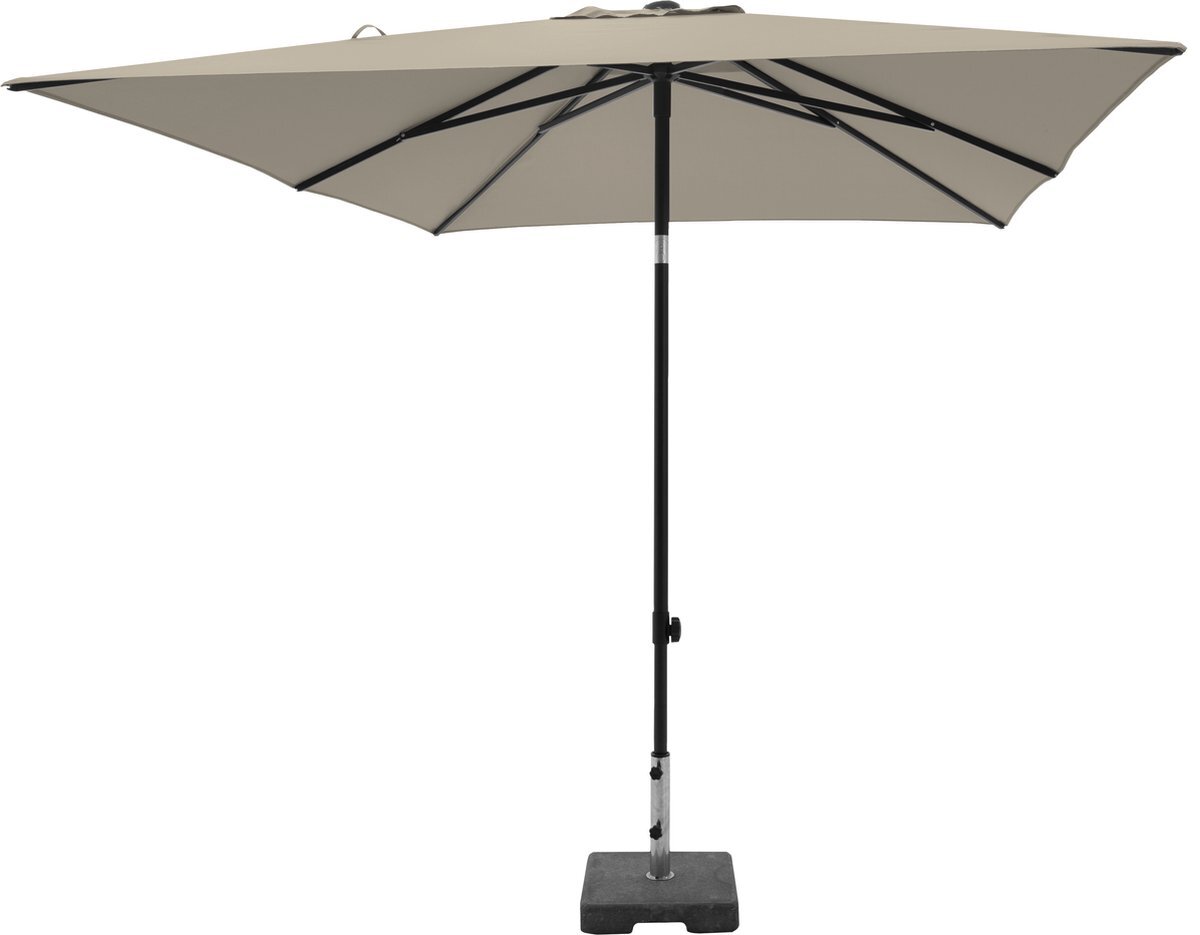 Madison Parasol vierkant Moraira Ecru 280 x 280 cm | Mooie vierkante parasol met handig push up systeem en kantelbaar