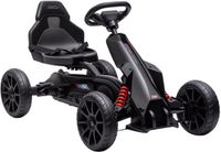 HOMCOM Go-Kart met verstelbare stoel - Skelter - Kinderkart - Pedalenauto - Zwart