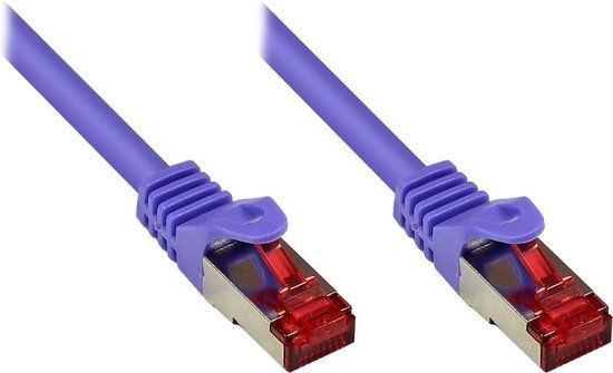 Alcasa 10m Cat6 S/FTP netwerkkabel S/FTP (S-STP) Violet