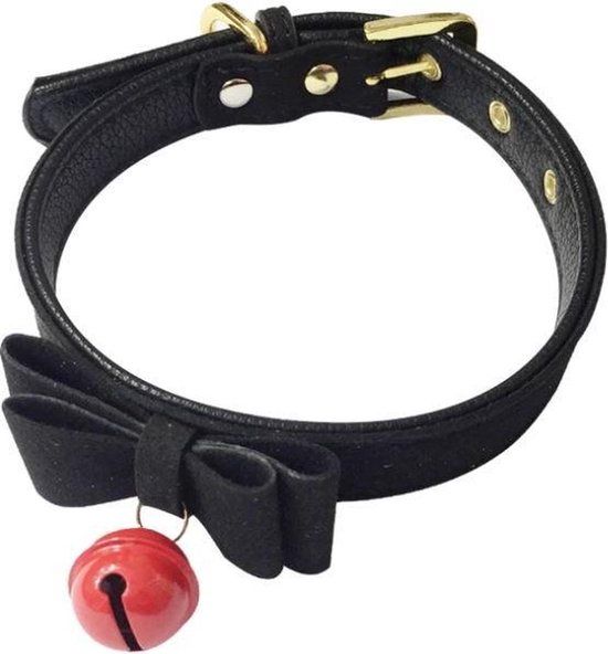 Jumada's Geile Klinknagel Choker met Bel - Zwart -