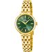 Festina F20745/3 Polshorloge Dames Goudkleurig Groene Wijzerplaat Staal