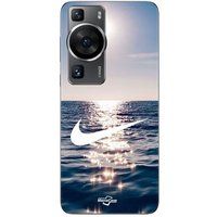 Huawei P60 nike logo blanc mer soleil Maniacase