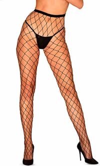 Obsessive Visnet Panty - Zwart - One size