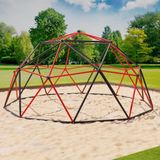 DomeClimber Klimstructuur 360x360x180cm, dôme d'escalade pour enfants, géodôme 12FT - anthracite/rouge