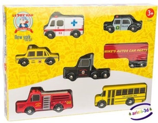 Le Toy Van Speelset Auto's New York - Hout