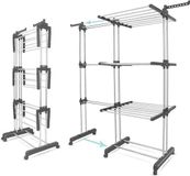 Étagère à linge extensible sans marque avec 6 ailes rabattables