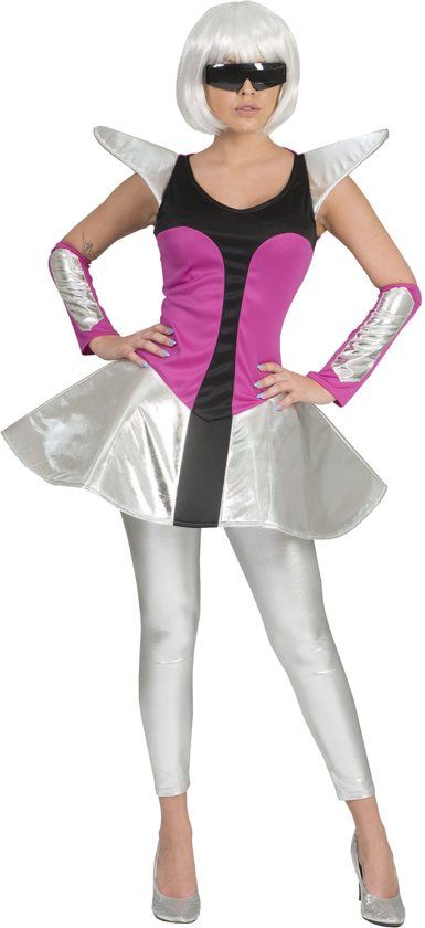 Funny Fashion Space Dame Futuresque Vrouw Maat 40-42 Carnaval kostuum