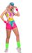 Wilbers & Wilbers Jaren 80 & 90 Kostuum Fitness Jaren 90 Alecia Dance Vrouw Roze Multicolor Maat 38