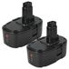 EXTENSILO 2x batterie compatible avec Dewalt DC411B, DC411KL, DC411KA, DC515B, DC410N, DC490KA, DC490B, DC495KA, DC495B outil (5000 mAh, Li-Ion, 18 V)