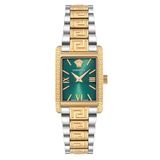 Versace VE1C01525 Dames Polshorloge Kwarts Tonneau Lady Groen Staal