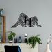 Stijlvol Elegante decoratieve accessoires van zwart metaal, 33 x 70 cm, 100% metaal, 1,5 mm dik, licht en eenvoudig op te hangen, perfect voor moderne decoratie