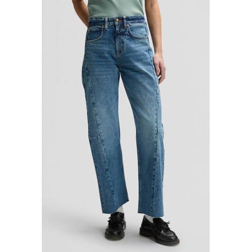 Lee High Waist Barrel Jeans Medium Blue Denim