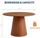 Table à manger en bois massif de noyer - Table de cuisine 109 cm pour 4 personnes - Pied colonne robuste - Gain de place pour petites pièces - Montage facile