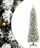 vidaXL Kunstkerstboom Wit 150 cm PVC en Metaal en Plastic