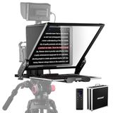 NEEWER Teleprompter X17 II met RT113 Afstandsbediening/APP-bediening, 17 inch HD Beamsplitter Volledig metalen frame Upgraded Mount QR Plaat Compatibel met 501PL iPad, Max Belasting 44.1Ib, Montage