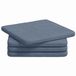 vidaXL Zitkussens 4 stuks Corduroy stof Blauw 40 x 40 x 3 cm