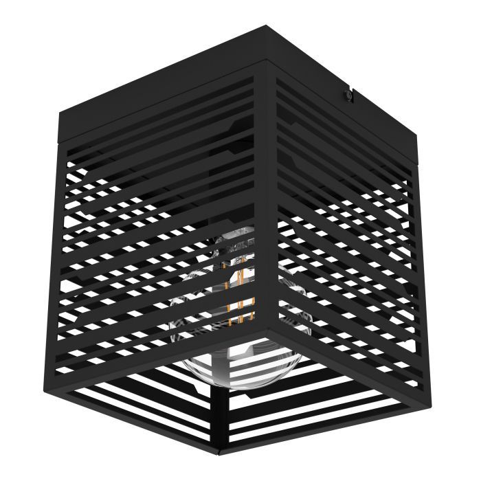 EGLO Piedritas Plafondlamp - Zwart - E27 - Staal