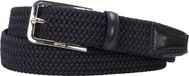 BOSS leren heren riem - navy blauw