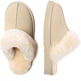 EVERAU Australia Dames Raven Pantoffels Sand Suède Slides Maat 36