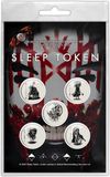 Rock Off Sleep Token - Vessel Mask Badge/button - Set van 5 - Creme