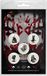 Rock Off Sleep Token - Vessel Mask Badge/button - Set van 5 - Creme