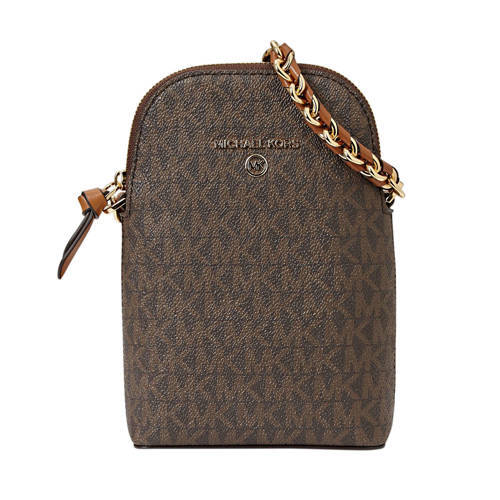 Michael Kors leren crossbody tas Jet Set bruin