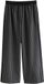 Next Dames Broek met wijde pijpen en contrast tailleband - Zwart