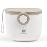 Termichy Melkpoeder portioneerder baby, melkpoederdispenser, 250 g luchtdichte draagbare melkpoederhouder voor reizen, met schraper en lepel (kaki, 1 stuk)