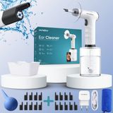 HAIDU Oorreiniger Pro Plus – Inclusief Oor Luchtblazer + Extra Oortips + USB Adapter – Oorreinigingsset – Oorspuit en Oorsmeer Verwijderaar met camera – 500 ml waterreservoir – 4 standen – Oplaadbaar – Wit – Premium Plus