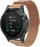 By Qubix Qubix Milanese Bandje - Rosé Goud - 22mm Quickfit - Geschikt voor Garmin Forerunner 745 / 935 / 945 / 955 / 965