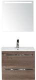 BES LED Seville Seville Badmeubelset 60 cm - Tabacco - Keramische Wastafel Wit Enjoy met Sence Spiegel