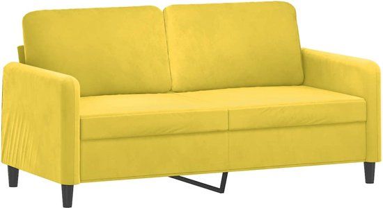 vidaXL Tweezitsbank 140 cm fluweel geel