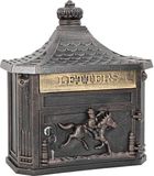 vidaXL Boîte aux lettres murale avec rangement Bronze 40,5 x 16 x 45 cm