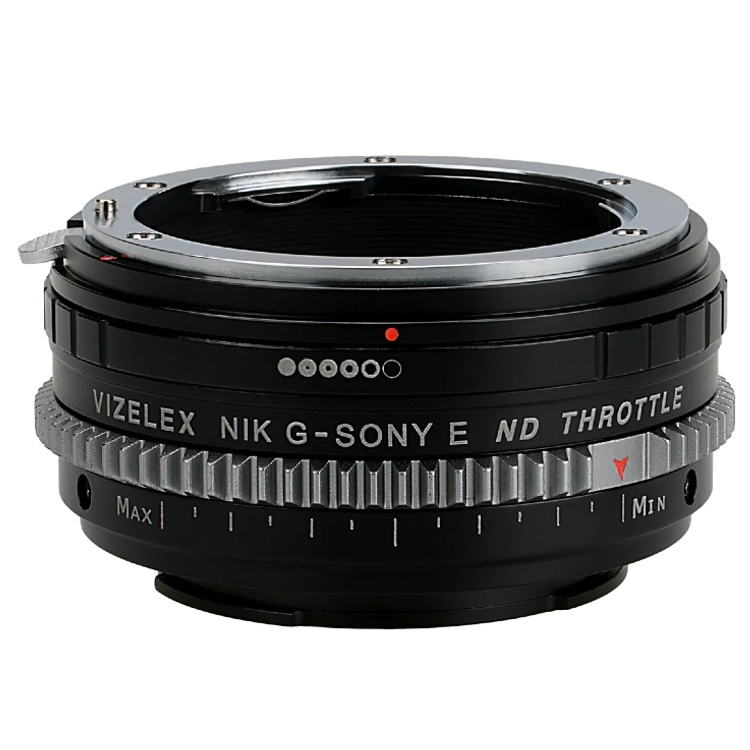 Vizelex Vizelex Cine ND Throttle Lens Mount Adapter - Nikon F-Mount to Sony E-Mount